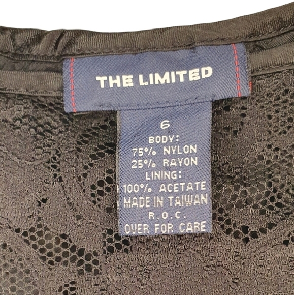 The Limited Y2K Lace Mini Skirt Black Womens Size 6 Office Siren Moody‎ Romance - Picture 4 of 6